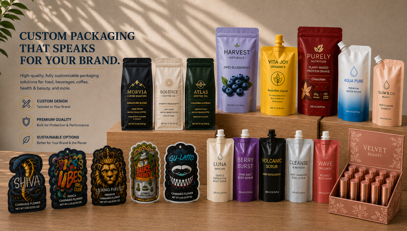 Custom flexible packaging examples