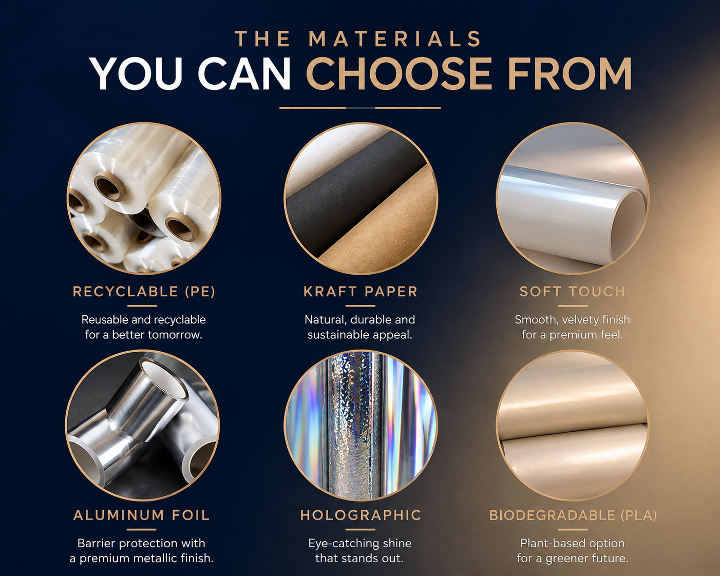 Packaging material choices
